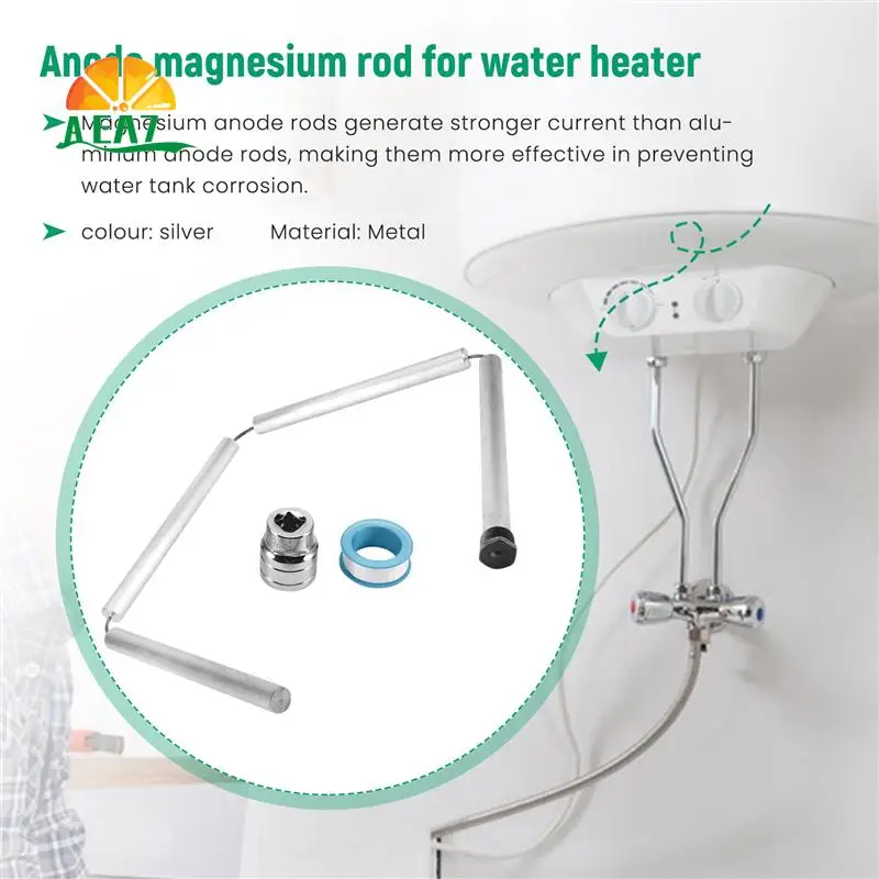 

AEA7-RV Water Heater Magnesium- Flexible Anode Rod 3/4 NPT Threaded Belt Hex Sleeve Tool Water Heater Anode Magnesium- Rod