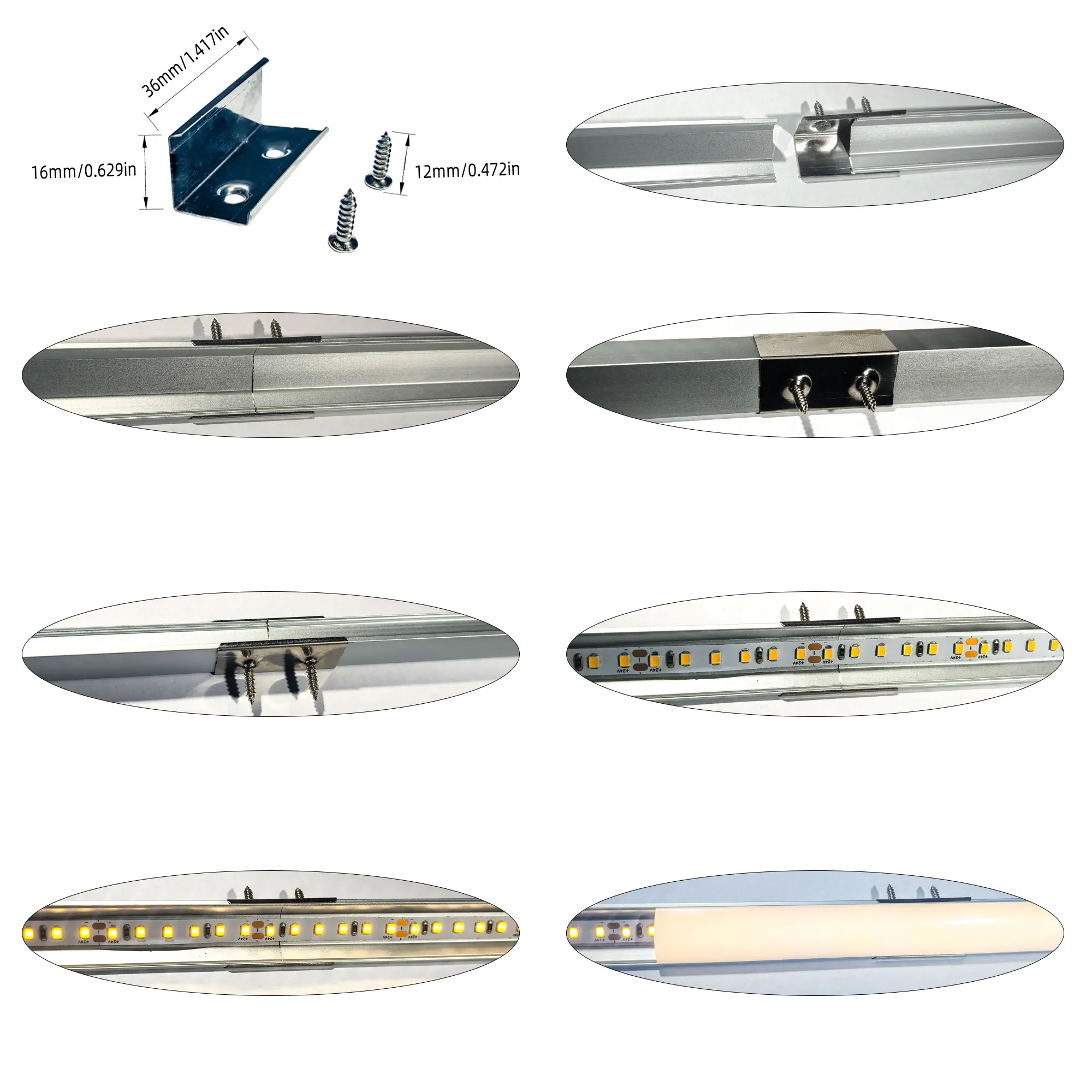 45 Degree Oblique Beam V Type LED Aluminum Profile PC Diffuser Ceiling Flush Mount Drywall Corner Channel Light