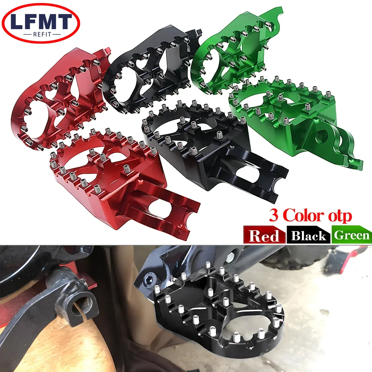 For HONDA 450R 450X 250RX 450RX 250F 450L CR CRF 125R 150R 250R 250X MX Dirt Bike Motorcycle CNC Foot Pegs Rests Pedals Footpegs