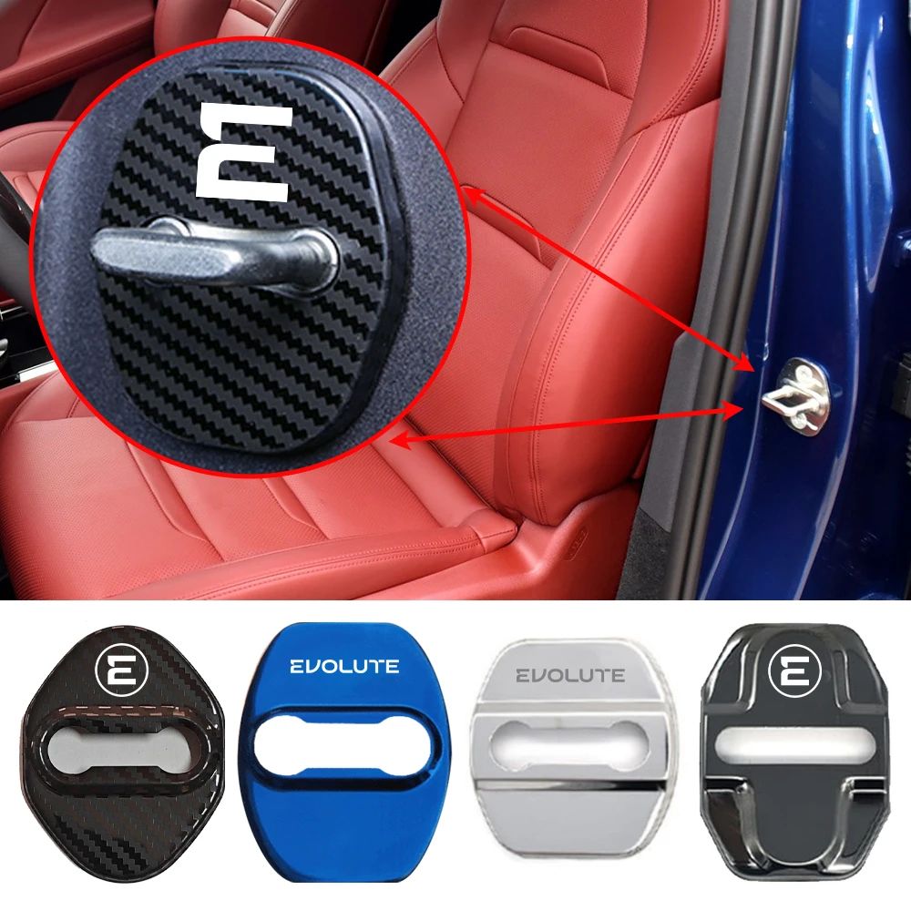 Car Door Lock Cover Auto Emblems Case for Evolute i-Jet i-Joy i-Pro i-Sky i-Space i-Van Car Styling Automotive Accessories