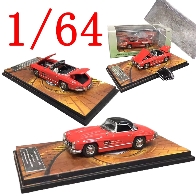 

ZFC Diecast 1/64 Scale Benz Alloy Model Cars Benz Class 300SL Roadster (W198) Red Play Vehicles Toys for Boys Gift Original Box