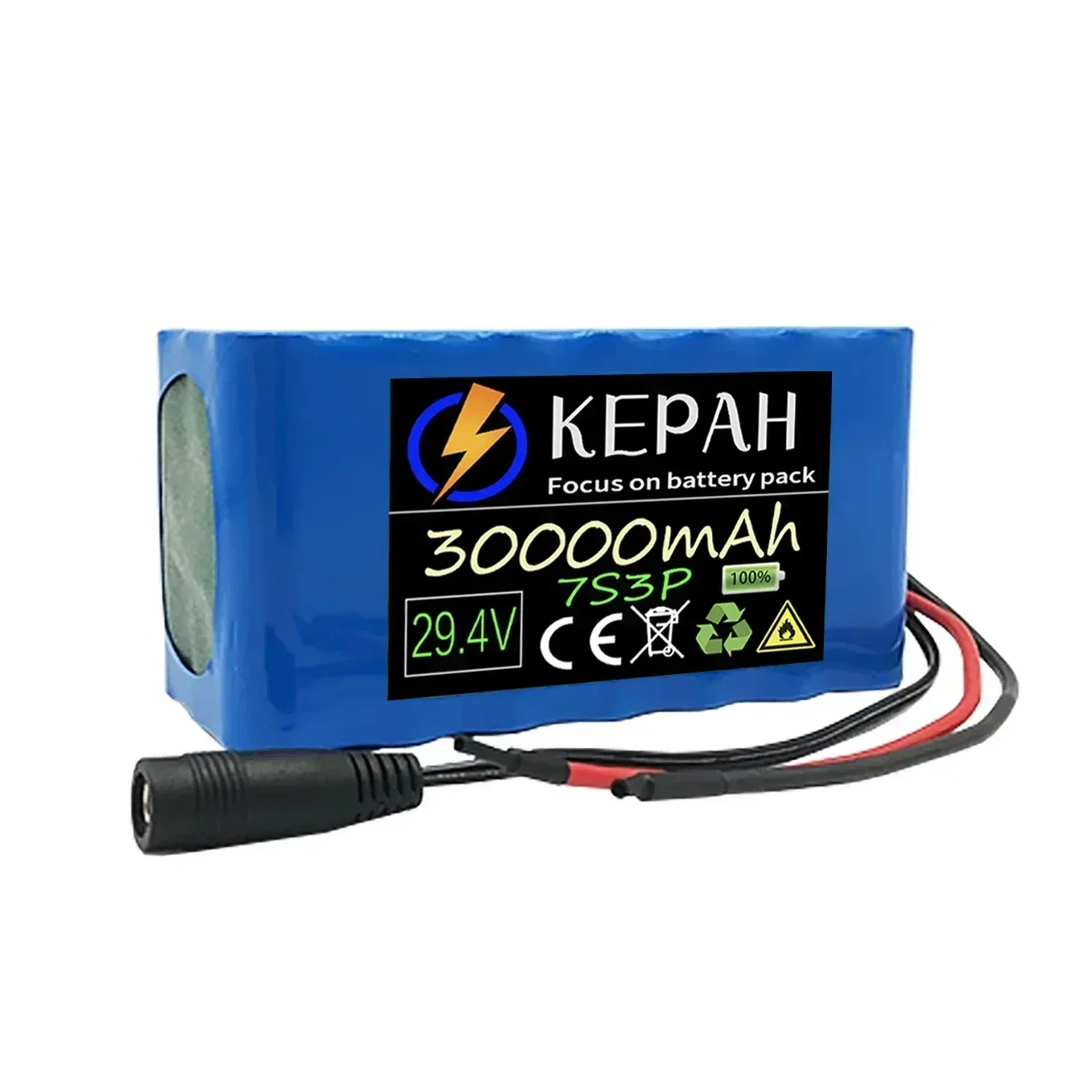 24V 30000mAh 7S3P 18650 24V Lithium Battery Can Replace Wheelchair Battery 29.4V 7S3P Electric Bicycle 24V Battery Pack