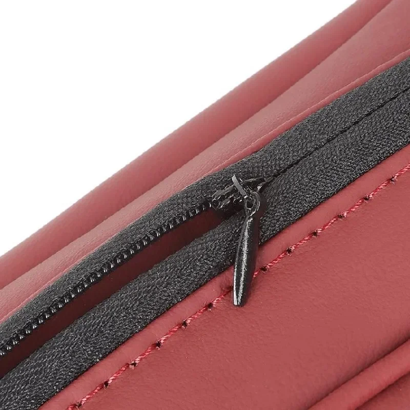 Auto PU Leather Hanging Tissue Storage Bag With Zipper Fit Sun Visor Seat Back Armrest Box Universal Car Interior Napkin Holder