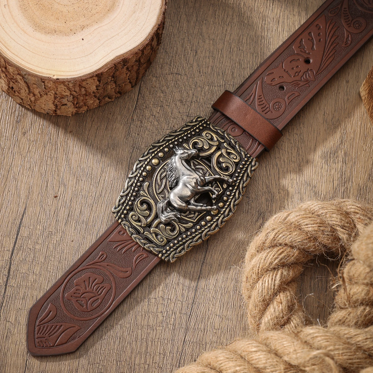 Ein PU-Gürtel für Damen und Herren, der den Stil von Western-Denim und Retro vereint, ist perfekt für alltägliche Freizeitausflüge. – Detail 2
