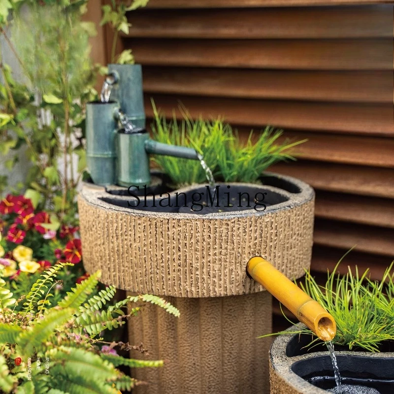 LXY Outdoor Garden Finished Landscape Fish Pond Landscape Garden Flowing Water Ornament