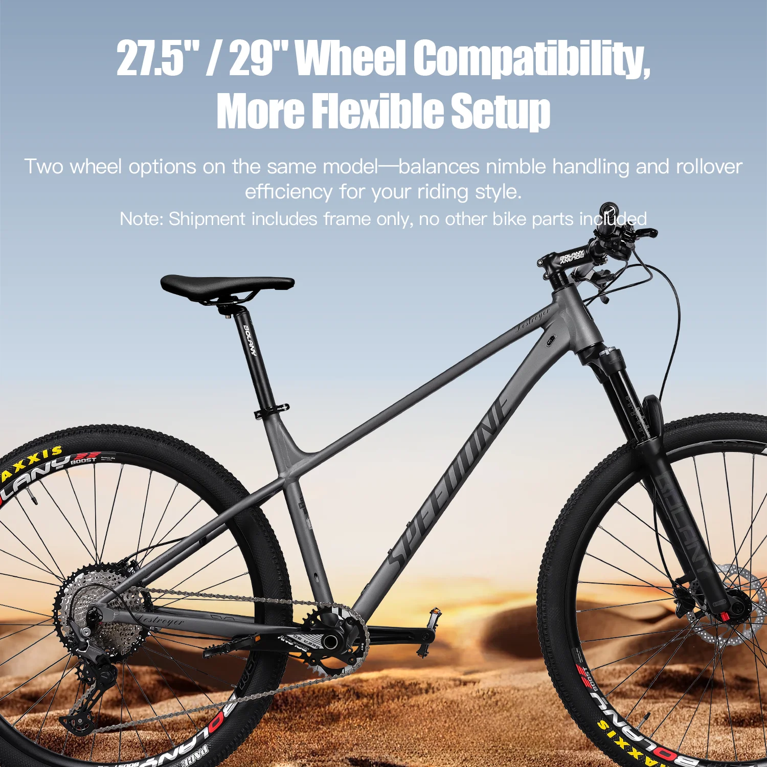 SPEEDONE Mtb 29 Aluminum Alloy Frame Hidden Internal Wiring 12x148mm Boost Endurance Race Bicycle Frame 27.5/29er Bicycle Parts