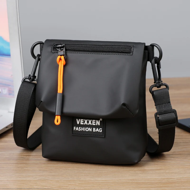

New Fashion Men Crossbody Bag For Phone Side Bag Casual Waterproof PU Leather Shoulder Bag Business Small Messenger Sling Bags