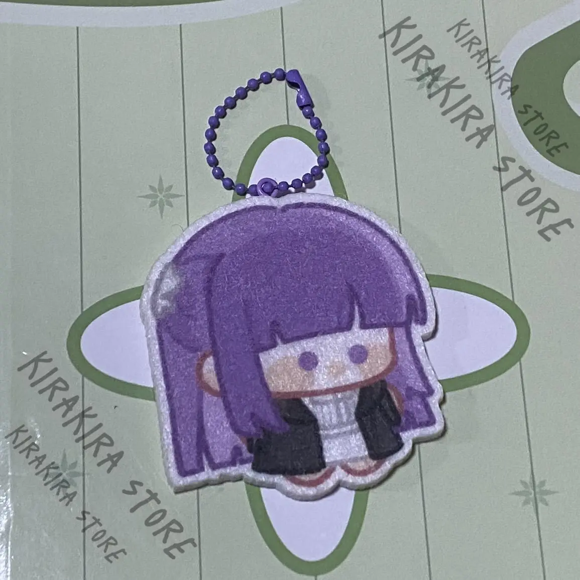 Frieren: Beyond Journey's End 양면 펜던트 열쇠 고리 Frieren Fern 부직포 교수형 드롭 코스프레 Stark 액세서리