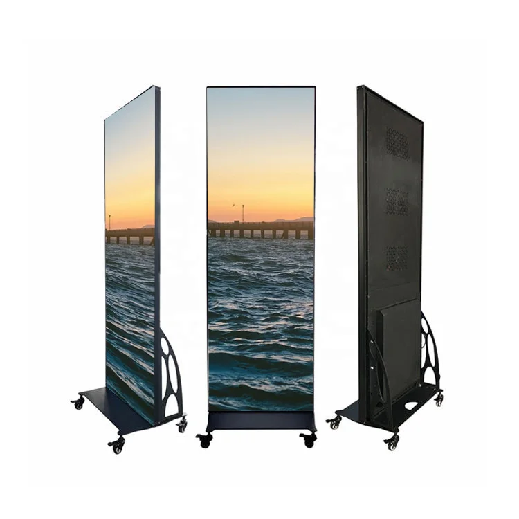 Customizable Tri-fold Led Display Indoor Advertising Board Smart Commercial Wall Screen P1.86 P2.5 pixel Pitch 4K Digital Poster