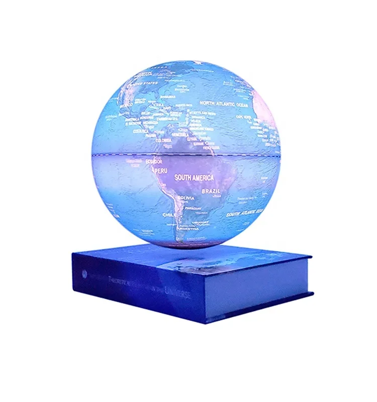 

8 inch 20cm Book Base Magnetic Levitating Floating Globe Fashion Gift School Teaching Geography LED illuminated Globe