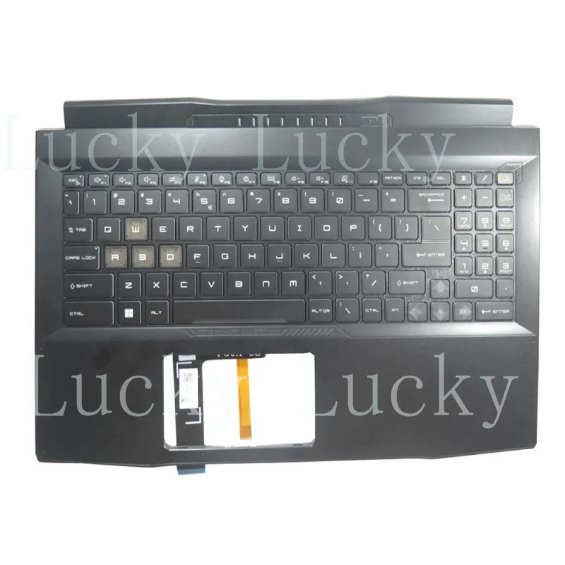 F PalmRest&US 4 Zone RGB Backlit Keyboard For MSI Katana 15 B12U B12V B13U B13V