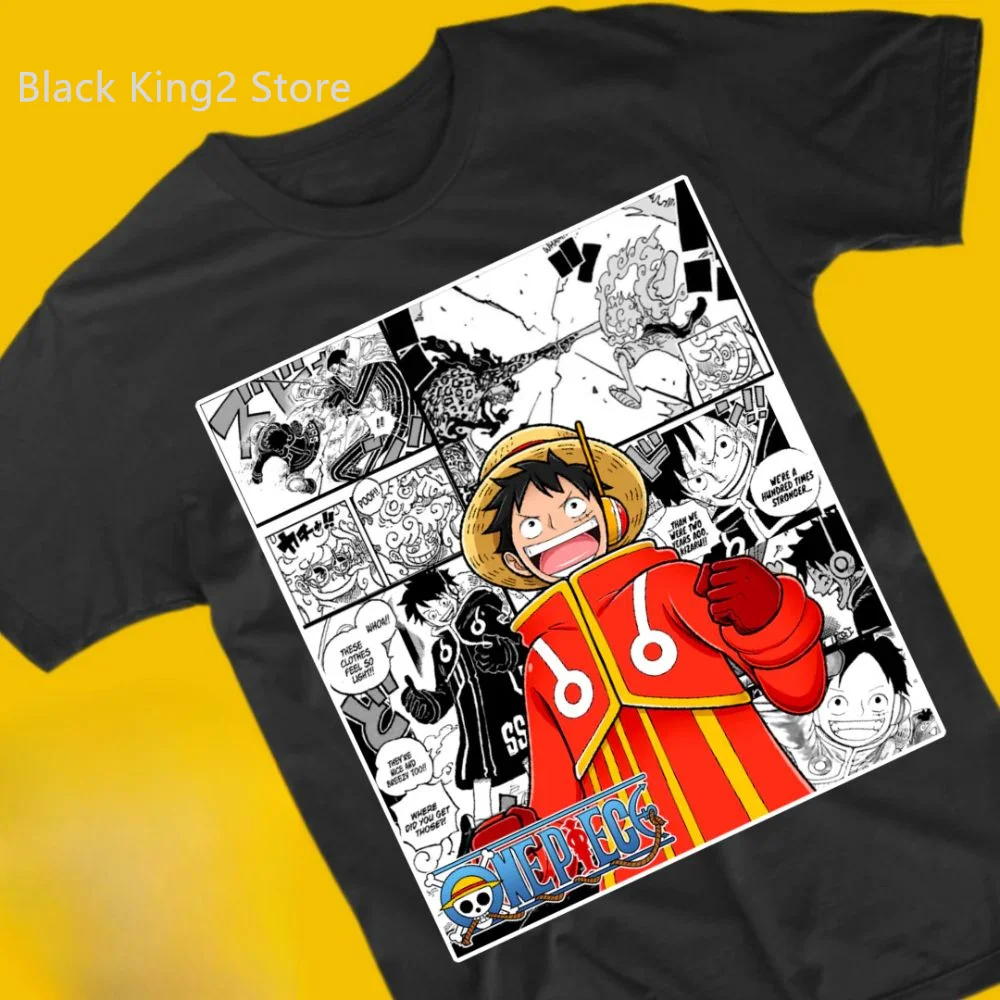 ONE PIECE Anime Monkey D .Luffy Graphic Men's T-Shirt Summer Women Oversized Casual Crew Neck Cotton Short Sleeve T Shirts