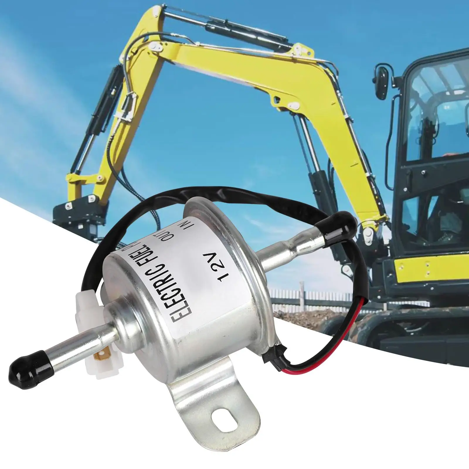 Fuel feed Pump 129612-52100 Replace Engine Parts Sparer Parts Shut Down Solenoid DC 12V for Takeuchi TB230 Mini Excavator