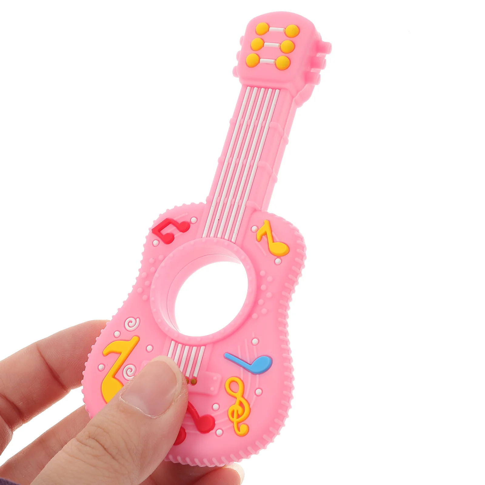 

2Pcs Baby Teether Silicone Guitar Shape Soother for Gum Relief Toddler Chewing Teether Baby Teething Toys Toddler Teething Toys