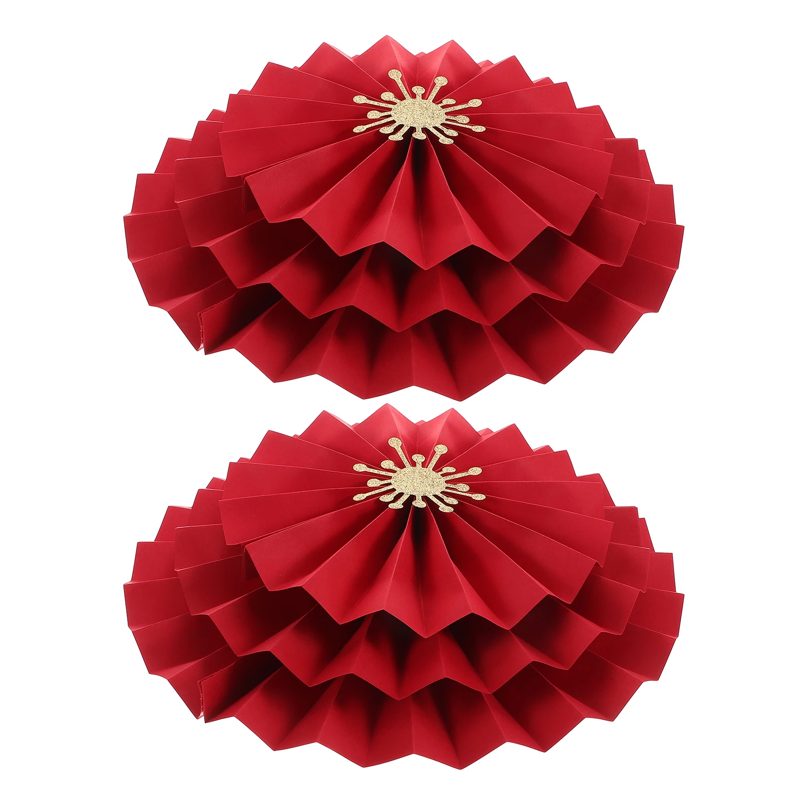 

6 Pcs Paper Fan Flower Decoration Chinese New Year Fans Decorations Other Crafts