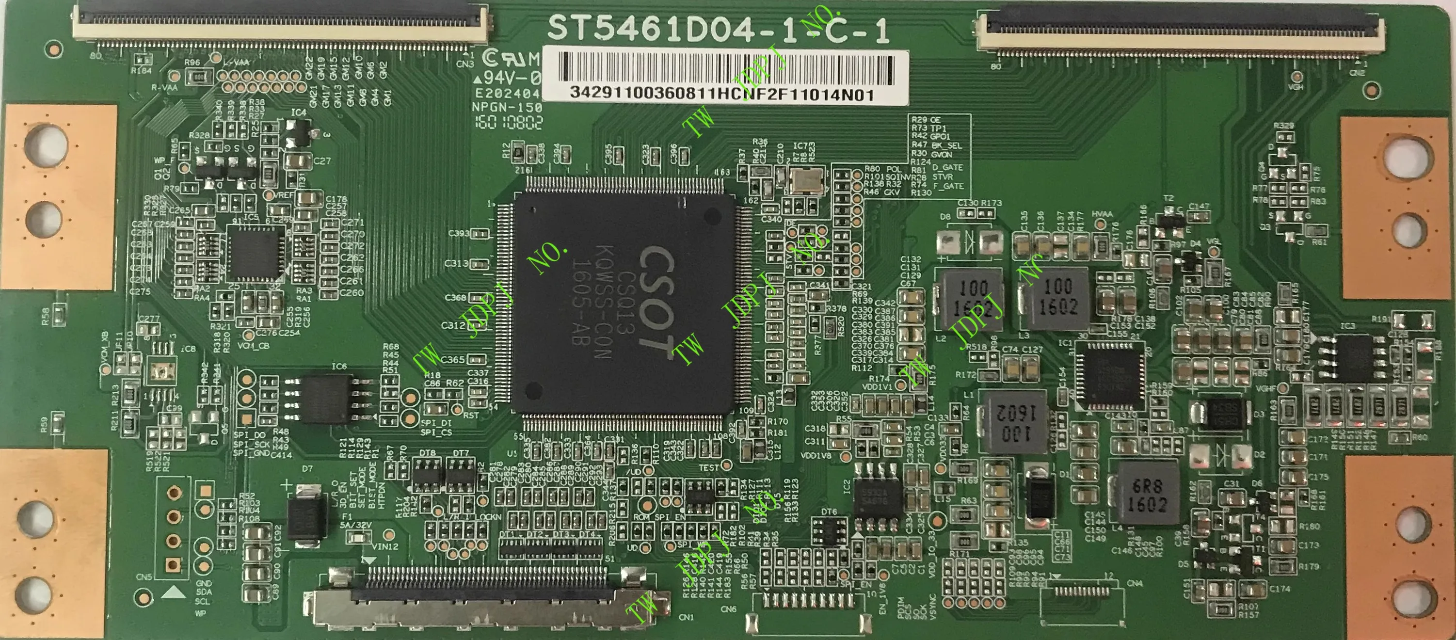 

JDTW используется для ST5461D04-1-C-1 T-con Board Equipment для бизнес-телевизоров, логических наконечников, профессиональная тестовая плата