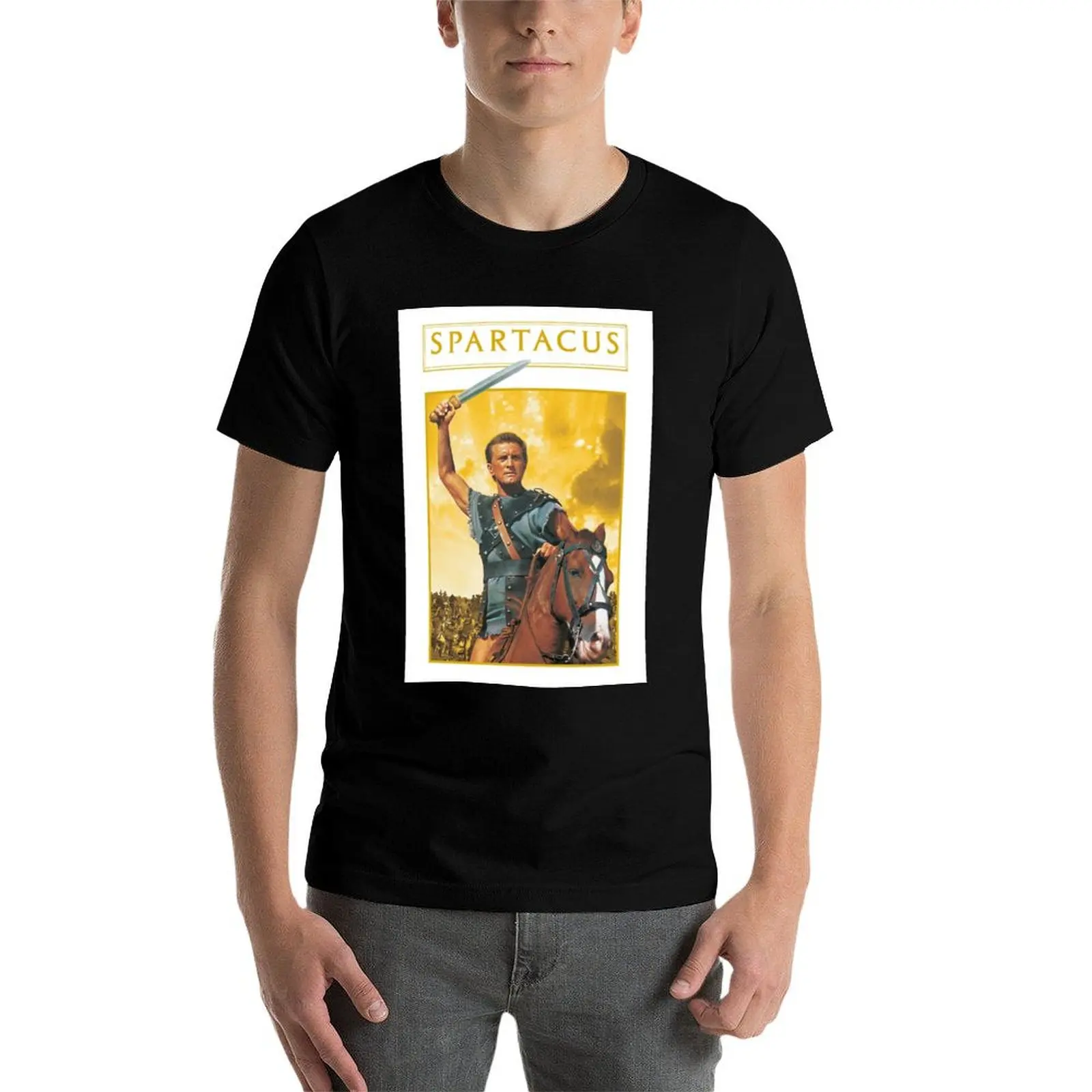 سبارتاكوس تي شيرت تي شيرت للرجل القطن رجل التي شيرت تي شيرت