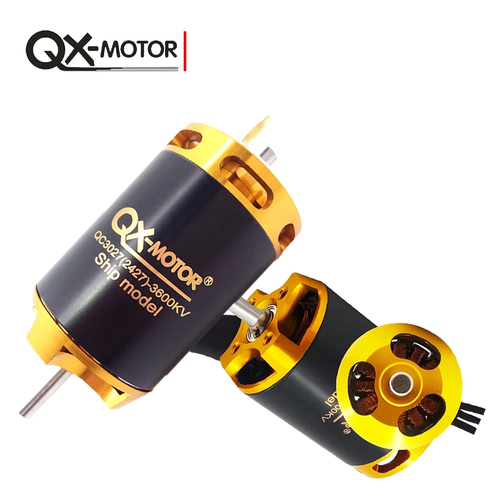 QX-MOTOR 3S 4S Brushless Motor QF3027 2800KV 3600KV 3800KV use 90A 120A ESC For Toy Ship Boat Plane Model Repair Tool