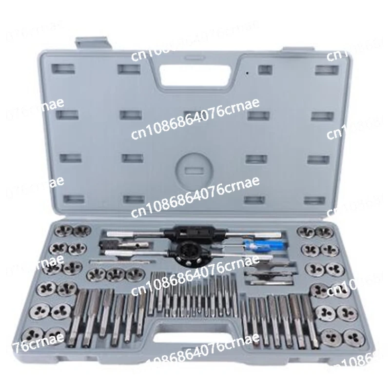 Tap and Die Set 60-Piece Threading Tool Inch & Metric Tap & Die Combination Set Rethreading Kit with Carrying Case