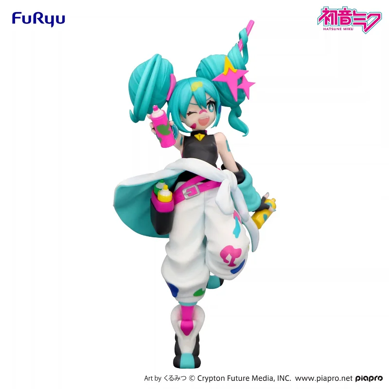 En Stock Original FuRyu Hatsune Miku Trio Try IT Graffiti chica Anime figura muñeca adornos modelo colección regalo de cumpleaños
