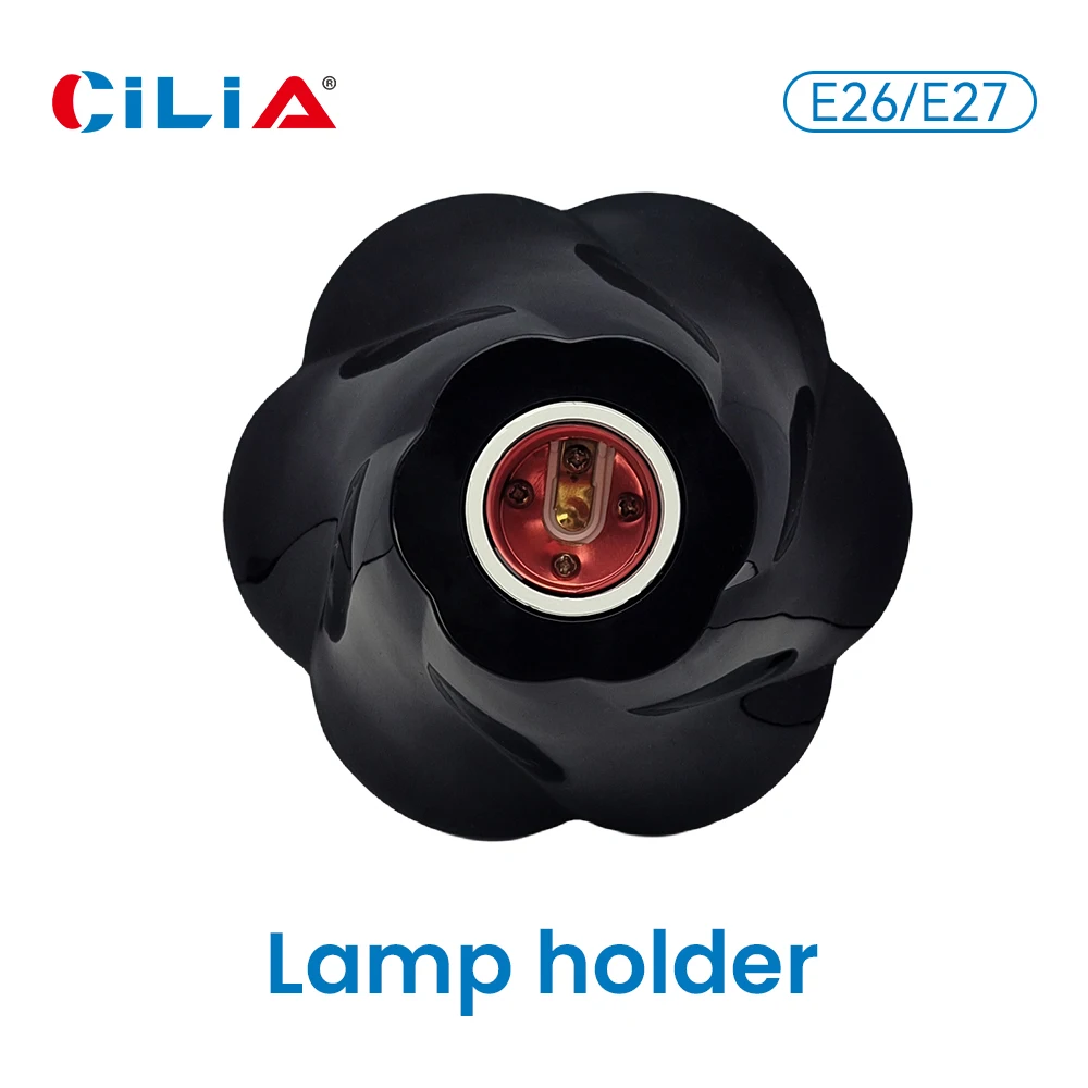 Cilia Bulb Lamp Holders ,Lamp Bases Socket,E26/E27,110/220V Black/White ABS Material Rose-Shaped Pendant1/2/4/6pcs