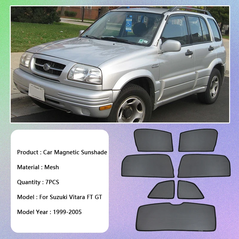 For Suzuki Vitara FT GT Chevrolet Tracker Grand 1999~2005 Magnetic Sunshade Windshield Window Visor Sun Shade Curtain Net Mesh