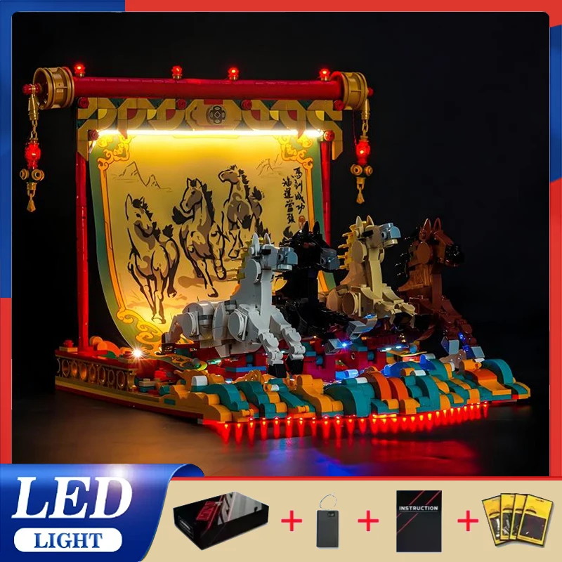 Advanced DIY Led Light Kit For Lego 80119 Galloping Horse Canvas (Only Led Light,Without Blocks Model) High-Performance