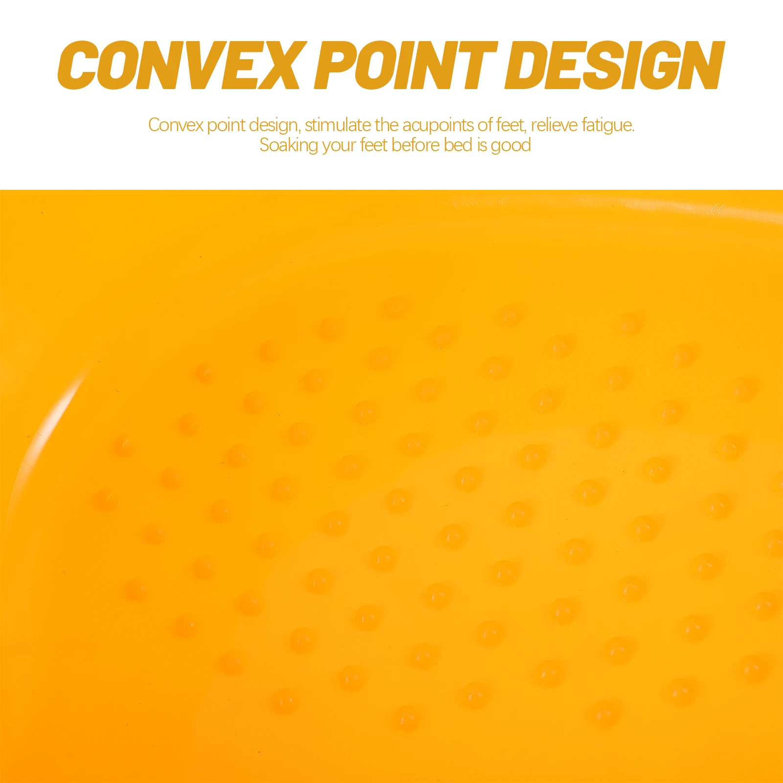 

Portable Bath Bucket Massager Pedicure Basin Convex Design Relieves Fatigue Lightweight Durable Easy Clean Home