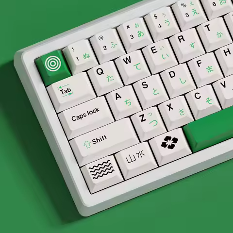 141 Keys Cherry Profile Custom PBT Sublimation Green Keycaps for Cherry Mx Mechanical Keyboard Key cap