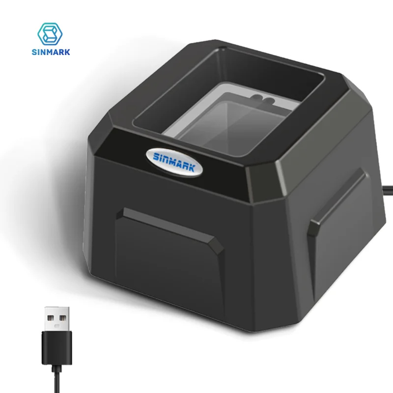 SINMARK 1D 2D QR Desktop-Barcode-Scanner, Plattform, Freisprecheinrichtung, USB-verkabelter Barcodeleser für Supermarkt, Bibliothek, Einzelhandelsgeschäft