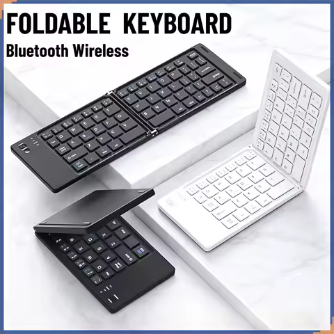 Slim Rechargeable Folding Bluetooth Keyboard for iPad — Best portable folding keyboard