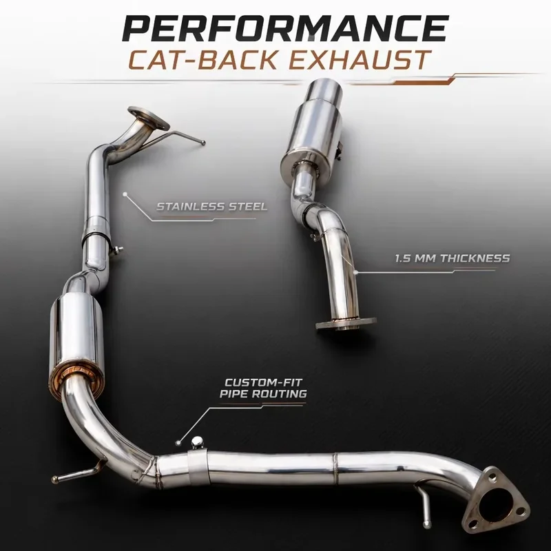 Perfectly Customized Performance Cat Back Exhaust Specifically Designed for Honda Fit/Jazz GD3/GD1(1.5 /1.3) 2001-2007
