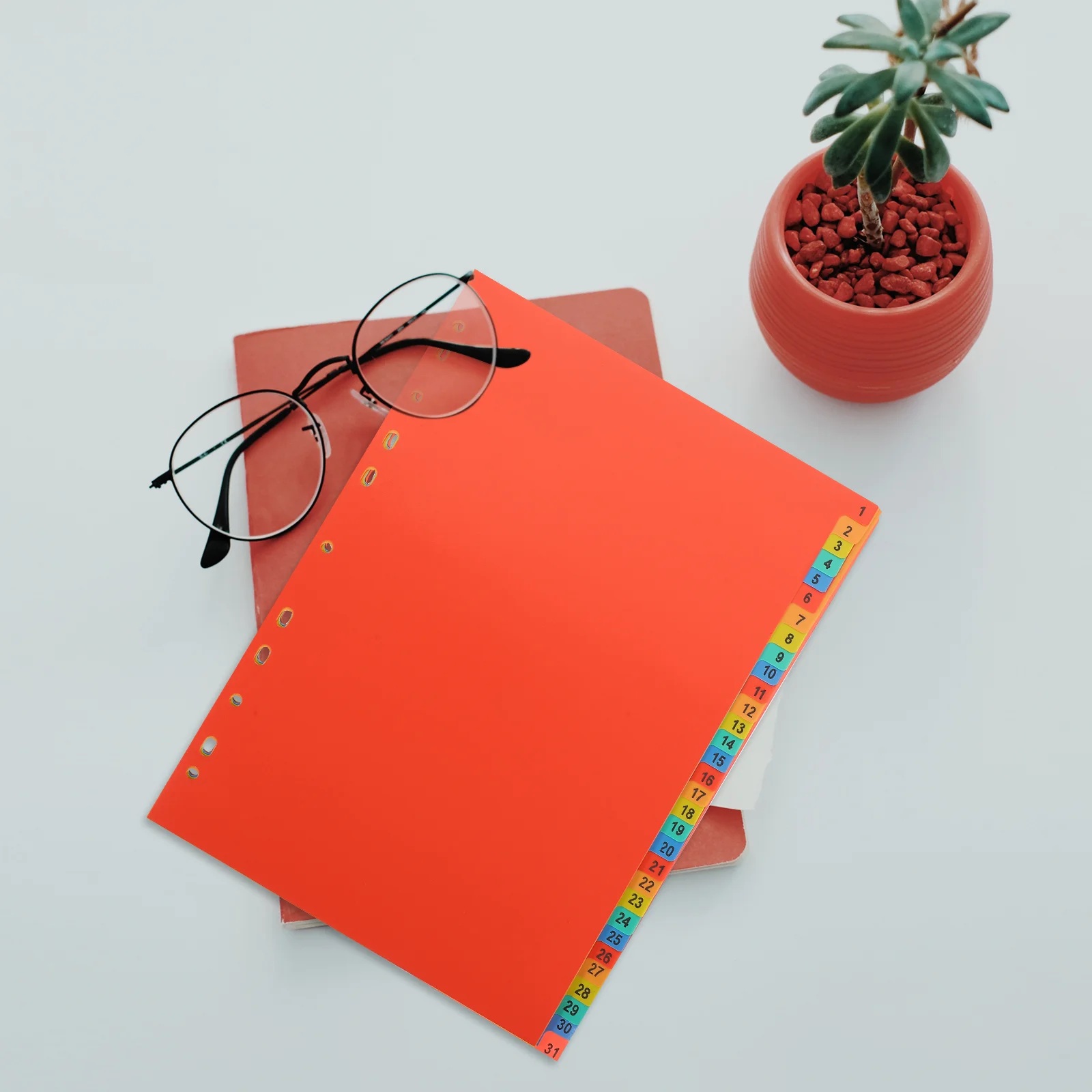 

A4 Folder Index Divider School Binder Dividers Punched Office Page Markers Label Notepad Tabs For