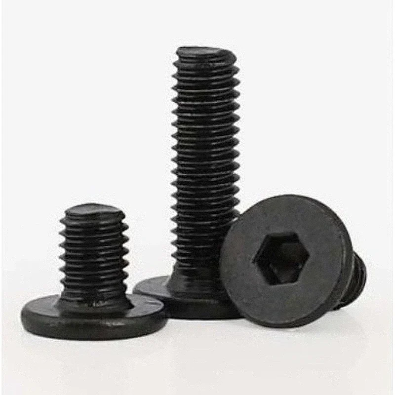 M1.4 M1.6 M2 M2.5 M3 M4 M5 M6 M8 M10 Black 304 Stainless Steel Allen Hexagon Hex Socket Screw Ultra Thin Flat Wafer Head Screw