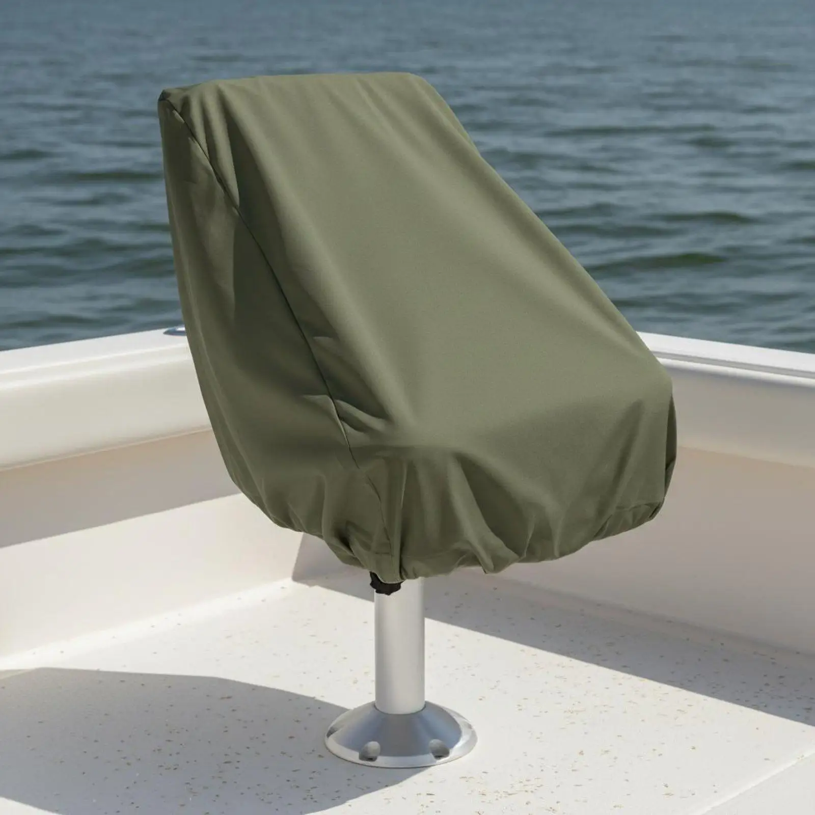 Boat Seat Cover Waterproof Marine Chair Cover Dustproof Steering Station Seat Protector for Outdoor