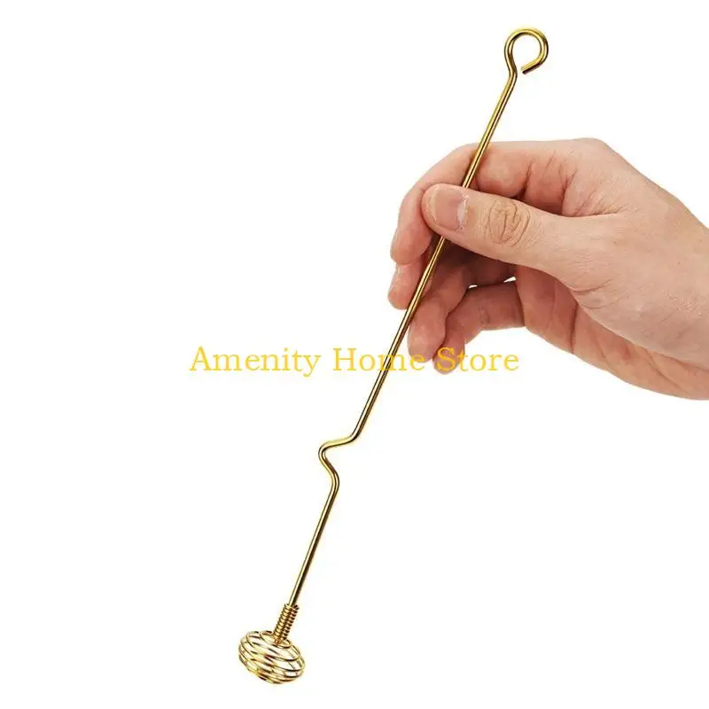 F26C Honey Dipper Sticks Honeycomb Spoon Mixing Stirrer Stainless Steel Material 5 Colors Choose for Handmade Honey Dispenser