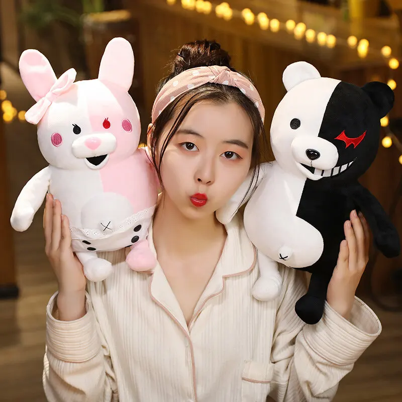 Kawaii Monokuma Monomi Plush Toys Anime Danganronpa Soft Stuffed Doll Animation Game Figure Pillow Cushion ACG Collection Gift