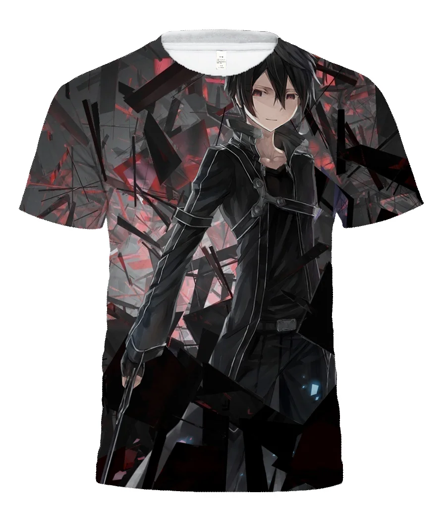 

2024 New Style 3D Men Woman T-shirt Sword Art Online Anime T-shirt Oversized Streetwear Tops Cool Round Neck Causal Clothing