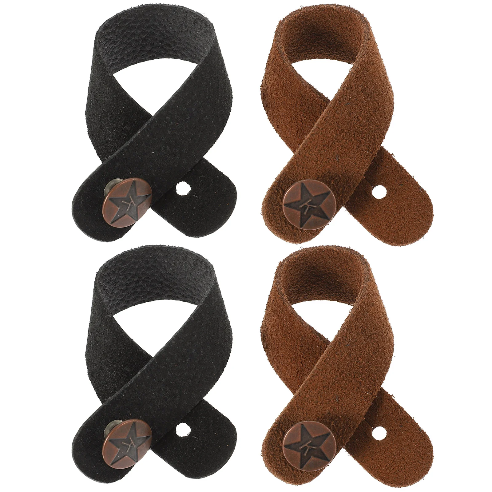 

1 Set 4 Pcs Guitar Bass Ukulele Straps Guitar Neck Straps Guitar Headstock Straps (Random Color)