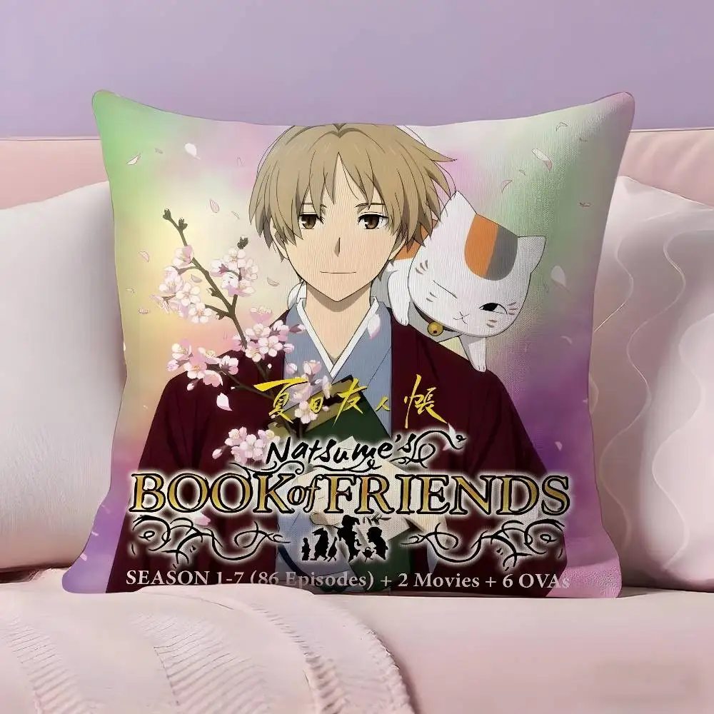 Anime N-Natsumes B-Book Of F-Friends Pillow Case  Ultra Soft Skin Friendly Fabric Cloud Like Comfort & Concealed Zipper