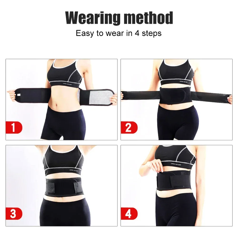 1PCS Heating Waist Belt,Self Heating Lumbar Belt Lower Back Support For Herniated Disc,Wasit Lumbar Support For Women Men