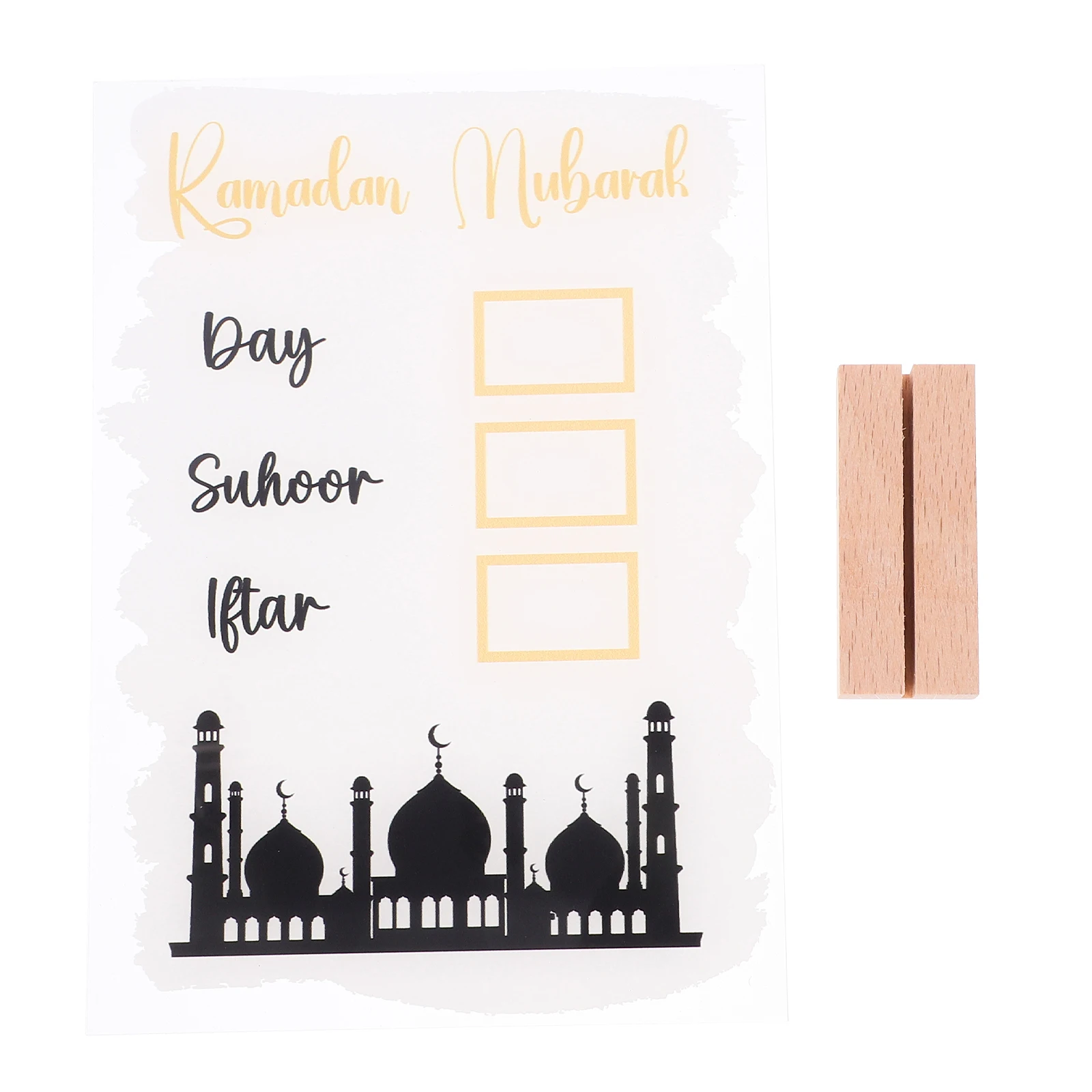 

Ramadan Calendar Desk Countdown Small Handwritten Props Reusable Month Date Display Desktop