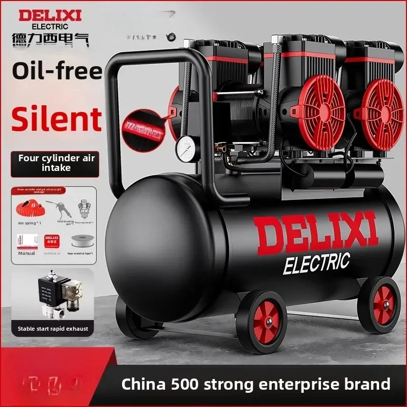 

220 В портативный бесшумный безмасляный небольшой промышленный воздушный компрессор воздушный насос мини тихий DIY мастерская бытовой