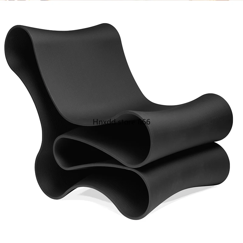 Light luxury fiberglass noodle chair creative special-shaped folding casual backrest fashion curve chair