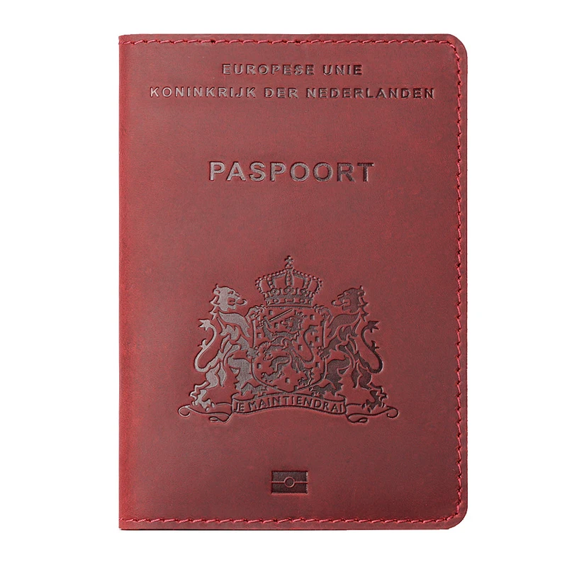 Dutch Passport Cover - Genuine Leather Netherlands Travel Wallet with Credit Card Slots & RFID Blocking view 6