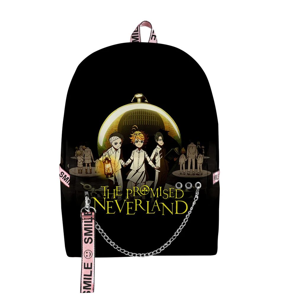 Classic The Promised Neverland Student School Bags Unisex 3D Print Oxford Waterproof Notebook multifunction Travel Backpacks