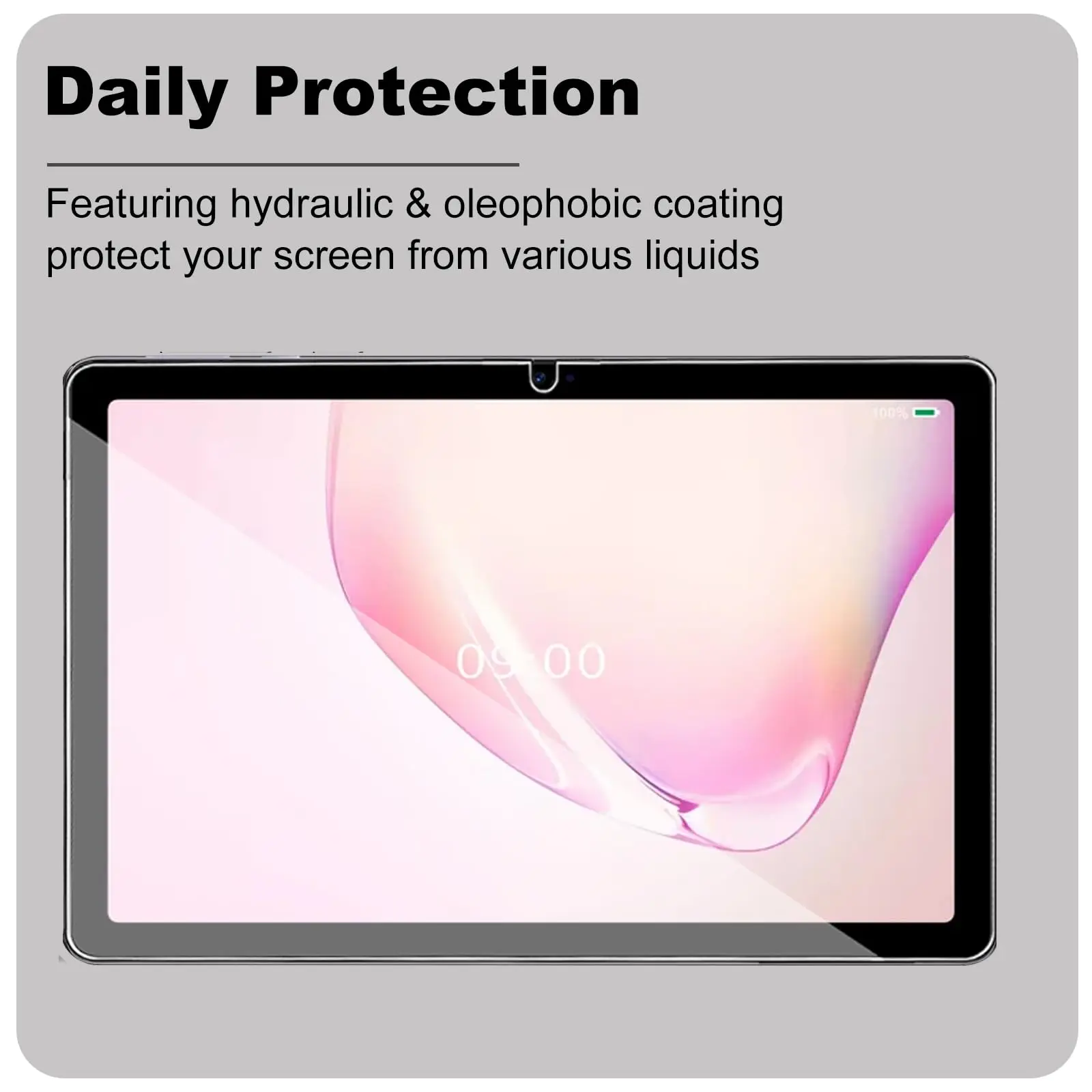 واقي شاشة لجهاز Onn 10.1 بوصة اللوحي (2024 موديل 100135925) / Onn 10.1 بوصة Gen 4 Tablet (2024 Model) فيلم من الزجاج المقسى