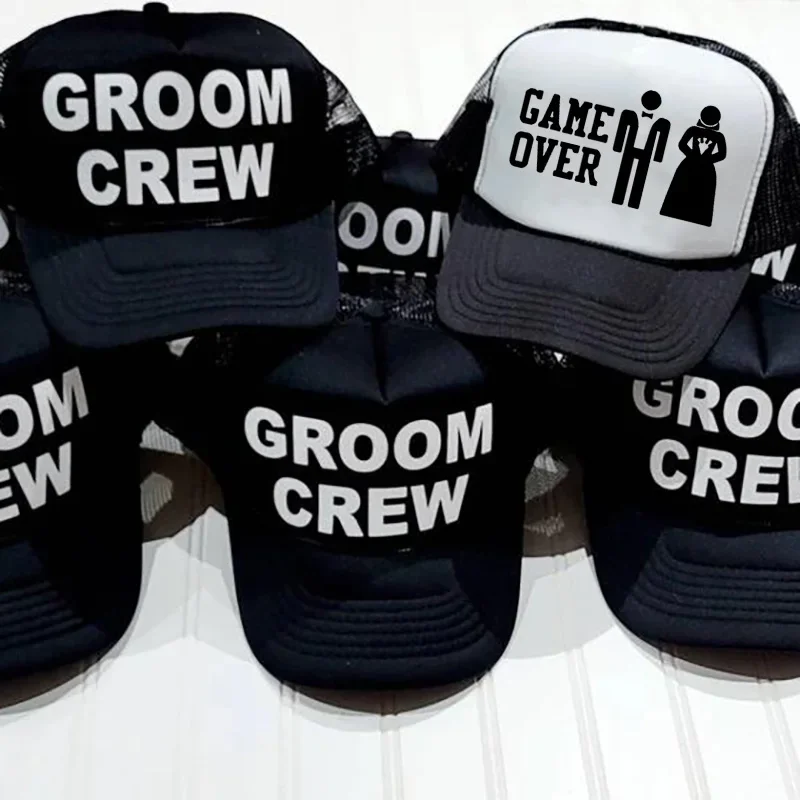 Groom Crew Game over Hat Guys Bachelor Party Video Gamer Groom to be Pool Vegas Beach Vacation Wedding engagement Honeymoon gift