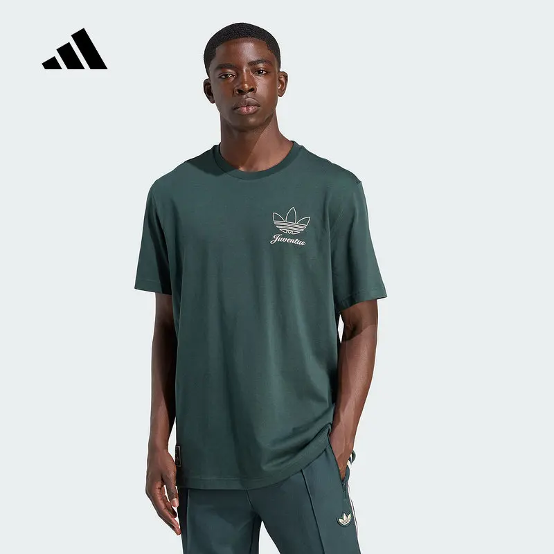 

Adidas Men's Juventus Football Casual Cotton Printed Short Sleeve T-Shirt Top JM9466
