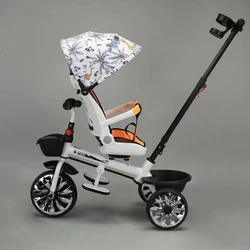 New Tricycle Baby Strollers 1-4 Years Old Children can Sit and Ride Tricycle Lightweight Two-way Multi-mode Child Stroller